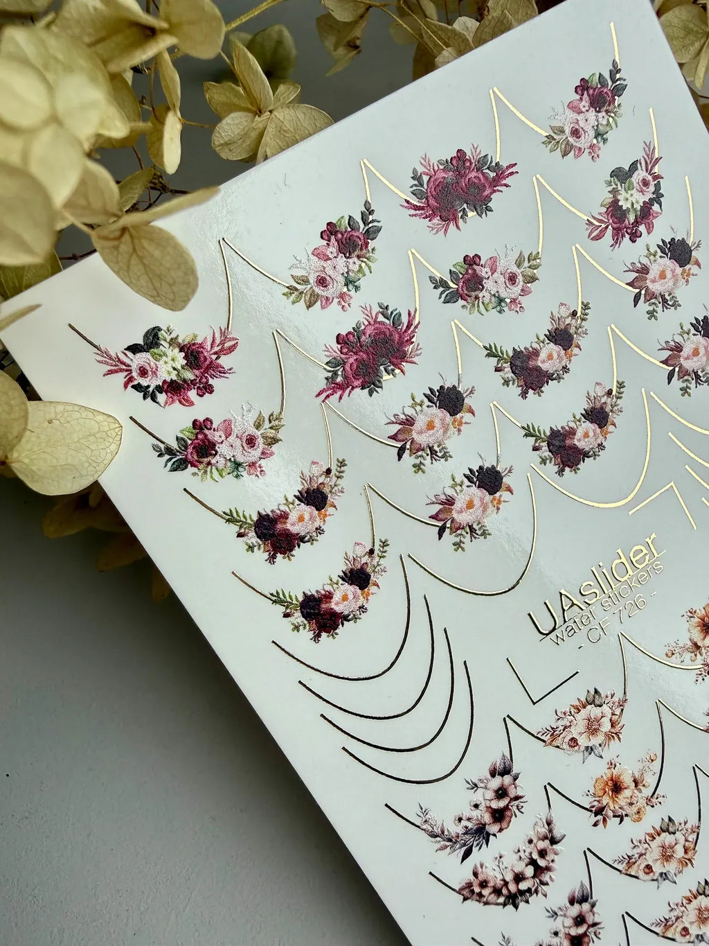 Foil Nail slider decals on any background CF_726
