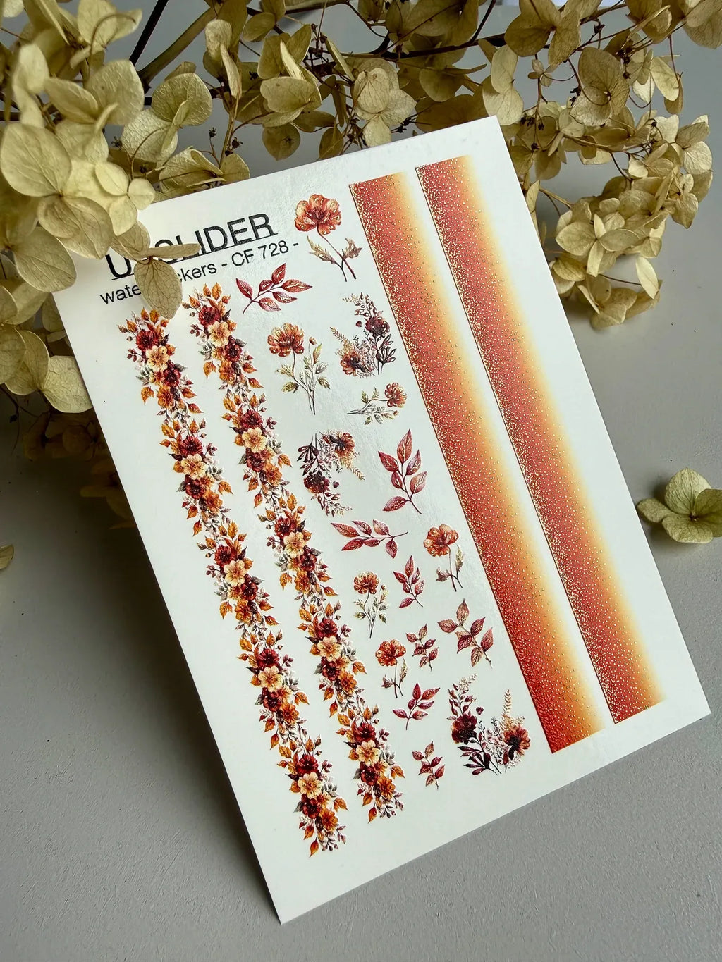 Foil Nail slider decals on any background CF_728