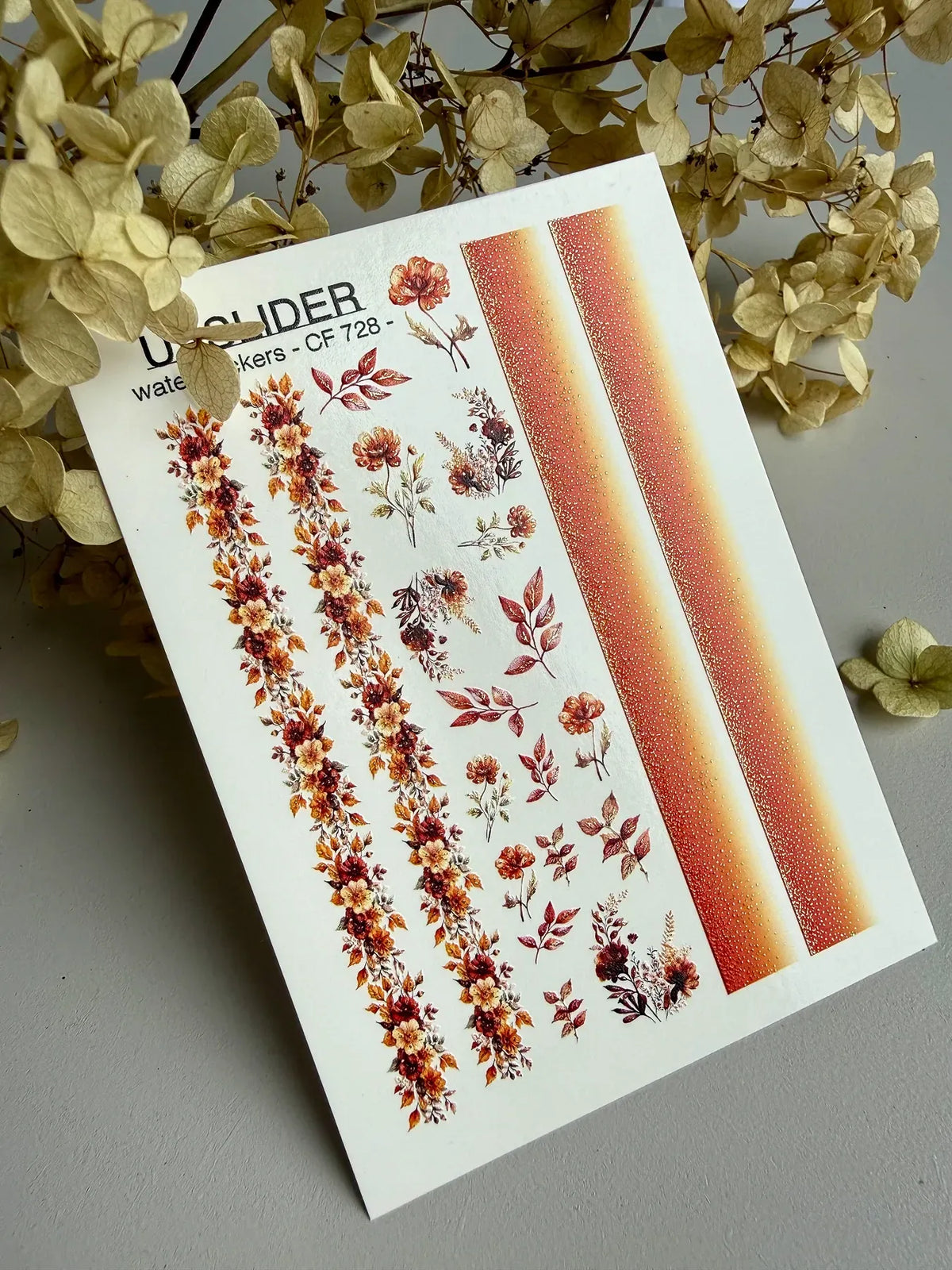 Foil Nail slider decals on any background CF_728