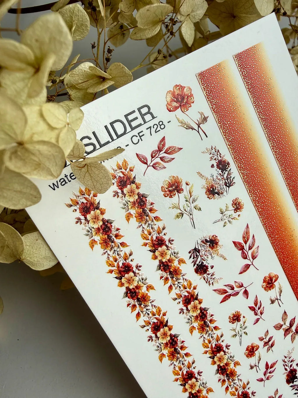 Foil Nail slider decals on any background CF_728