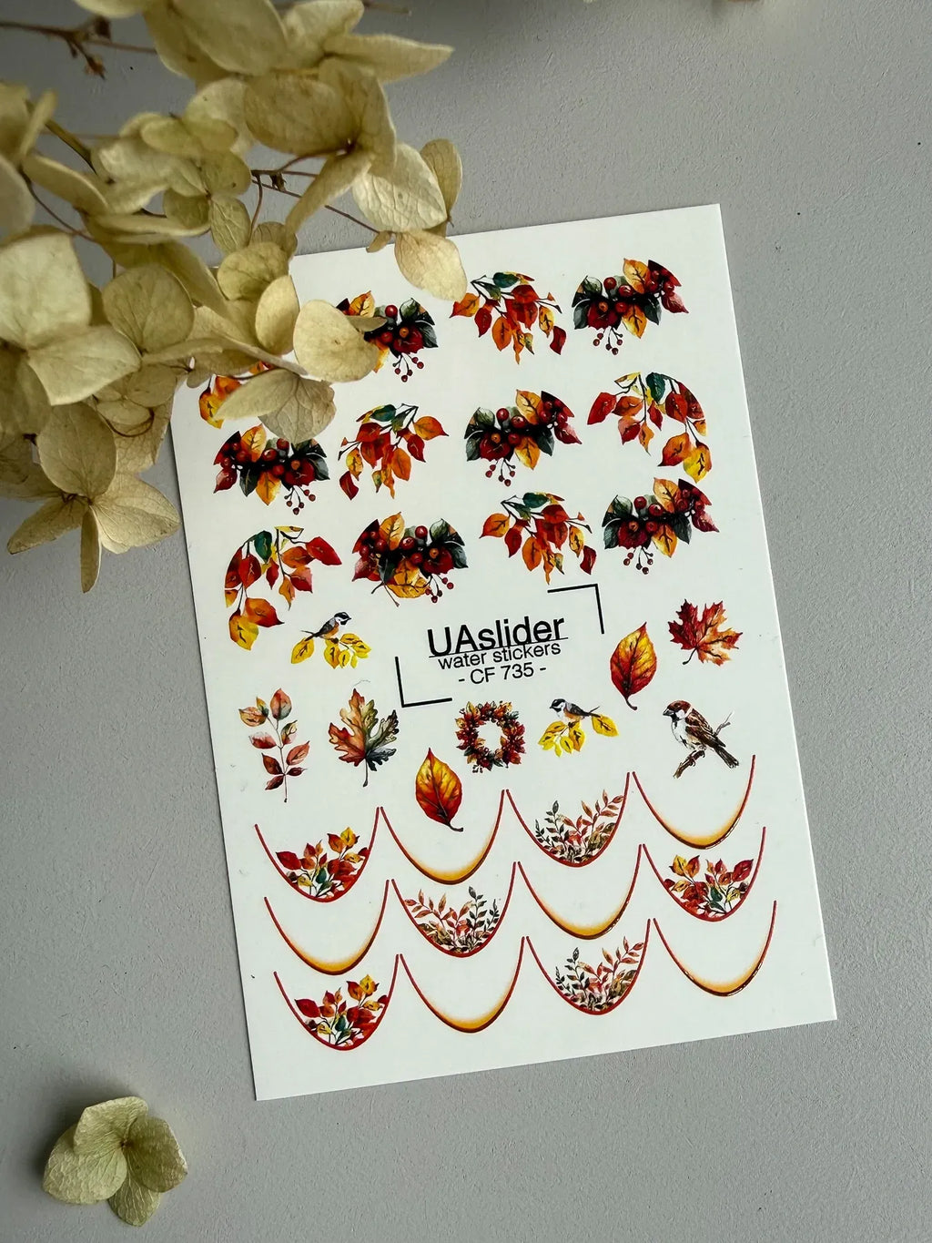 Foil Nail slider decals on any background CF_735