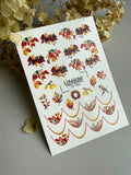 Foil Nail slider decals on any background CF_735