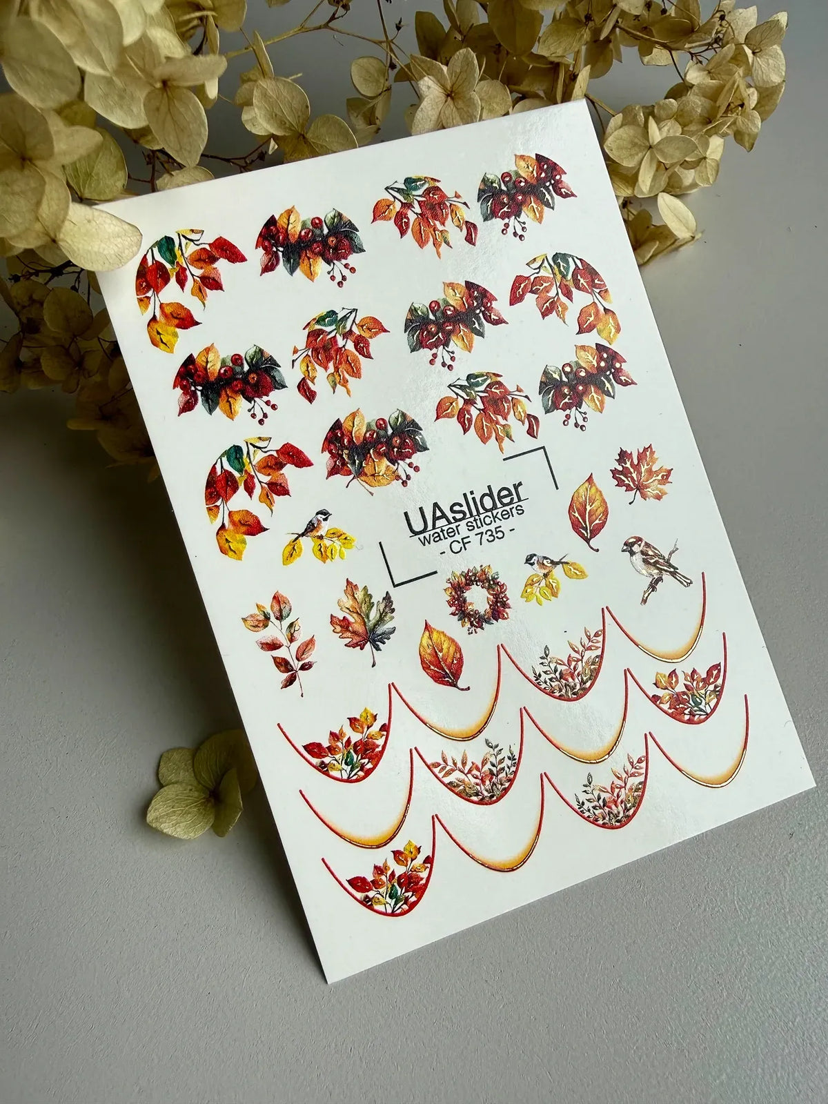 Foil Nail slider decals on any background CF_735