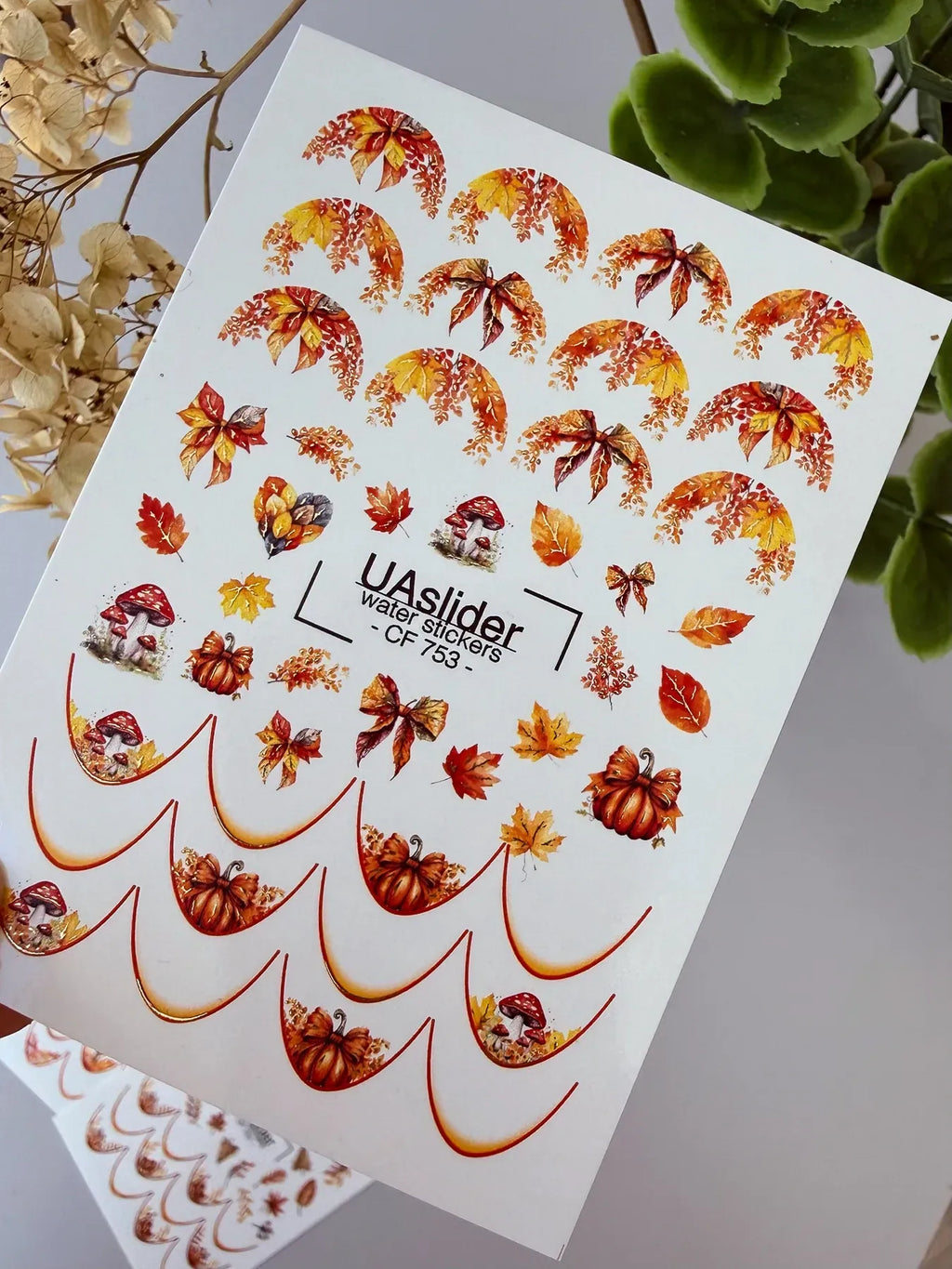 Foil Nail slider decals on any background CF_753