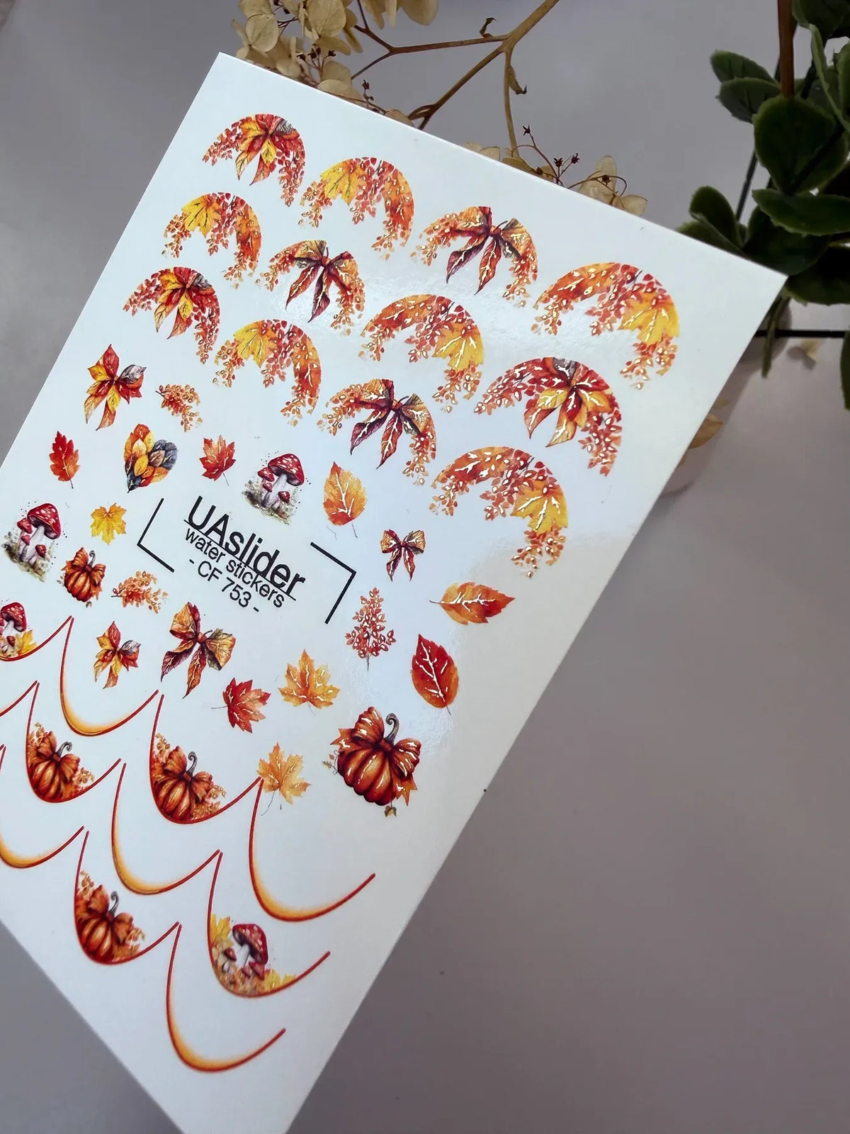 Foil Nail slider decals on any background CF_753