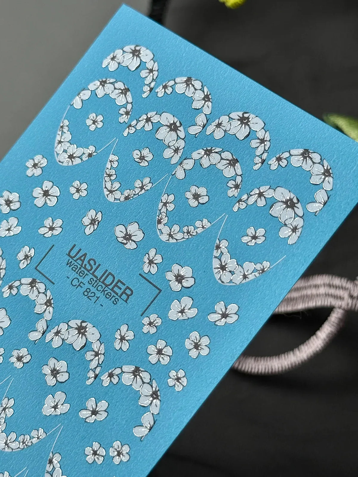 Foil Nail slider decals on any background CF_821
