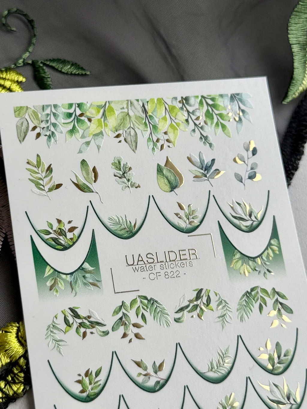 Foil Nail slider decals on any background CF_822