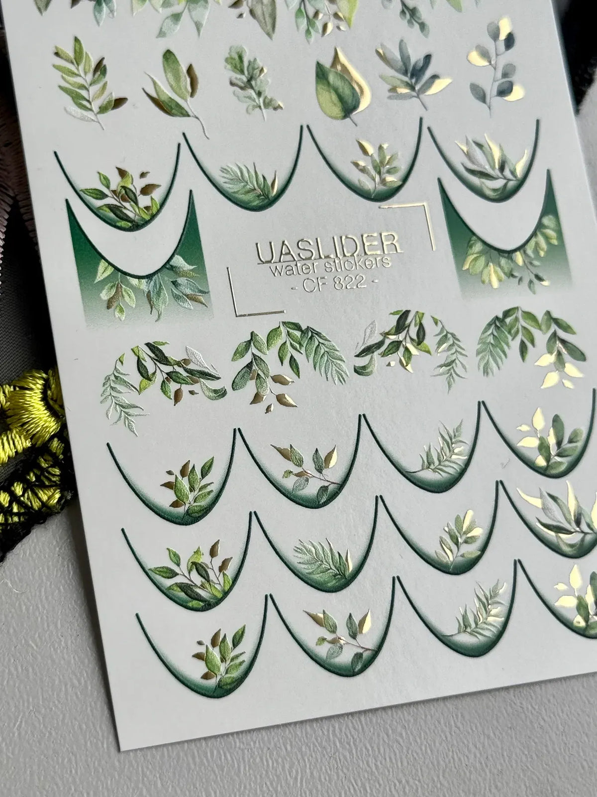 Foil Nail slider decals on any background CF_822