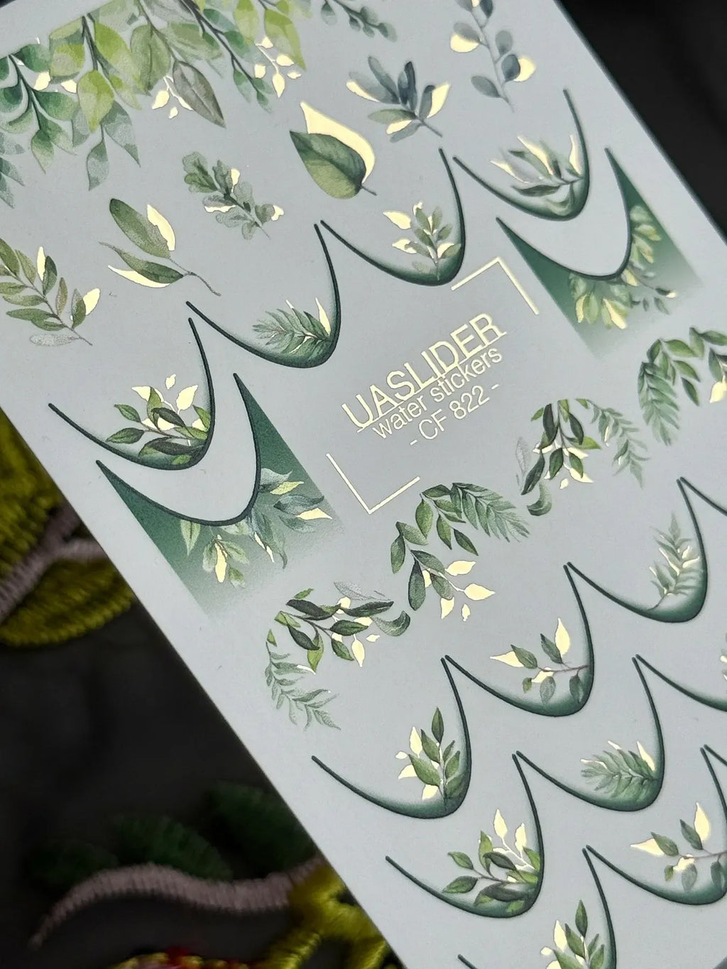 Foil Nail slider decals on any background CF_822