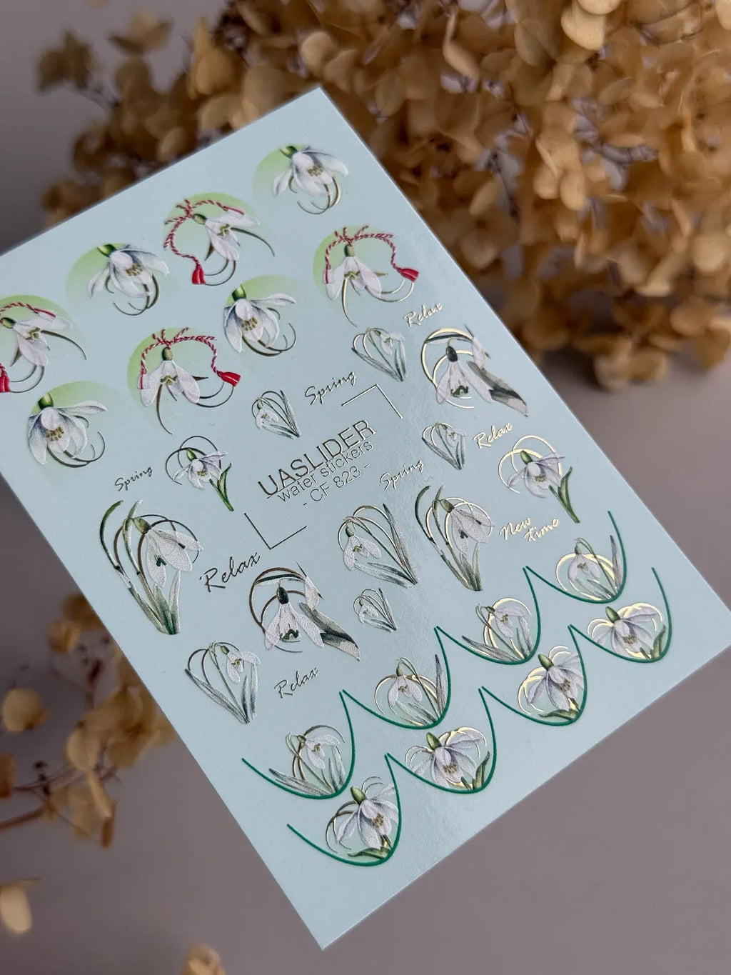 Foil Nail slider decals on any background CF_823