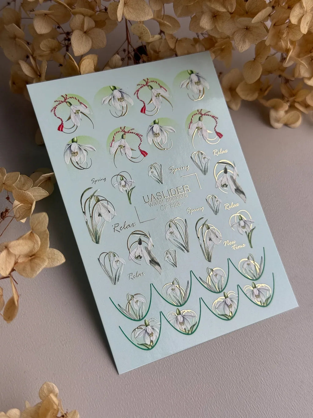 Foil Nail slider decals on any background CF_823