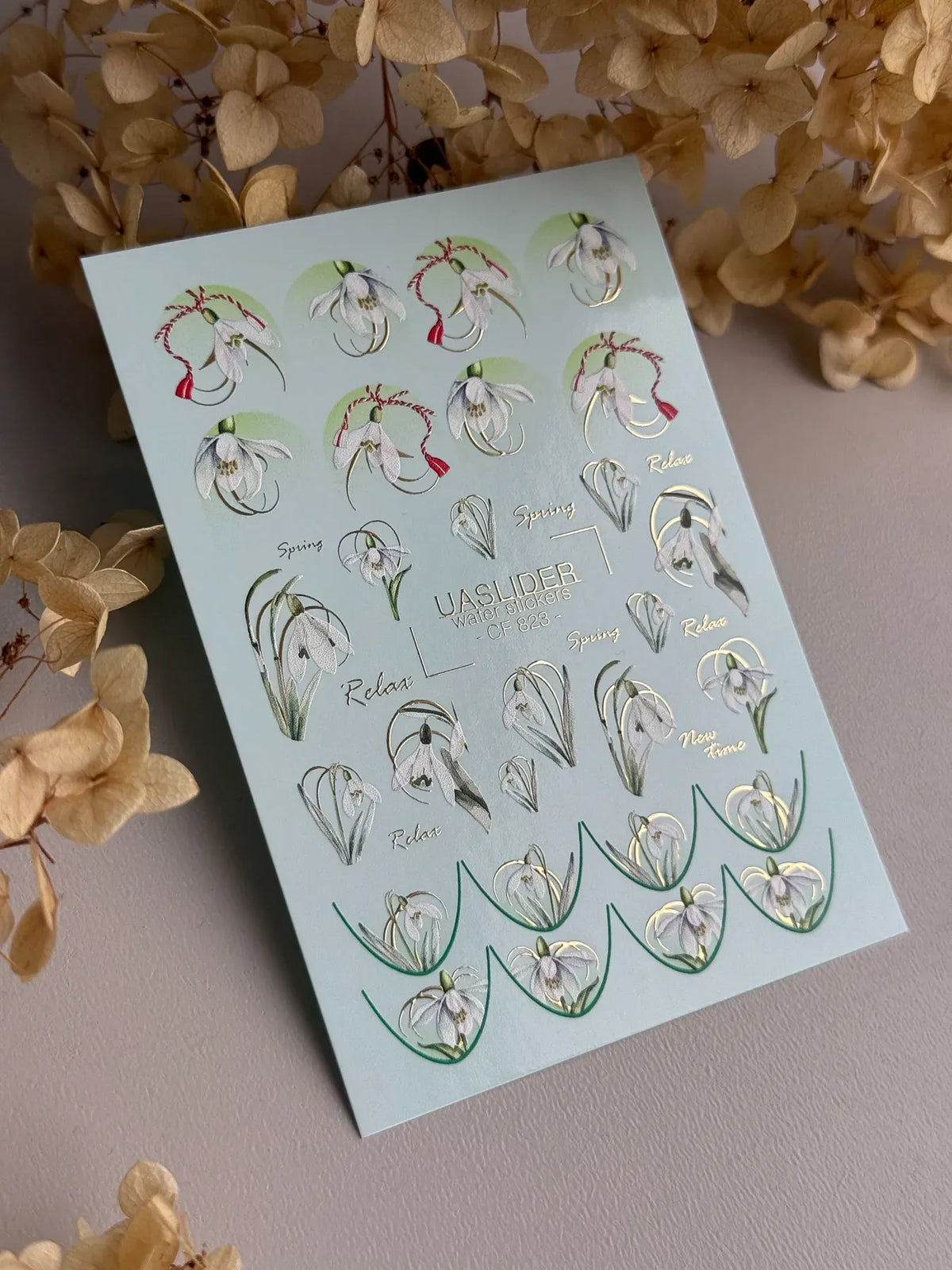 Foil Nail slider decals on any background CF_823