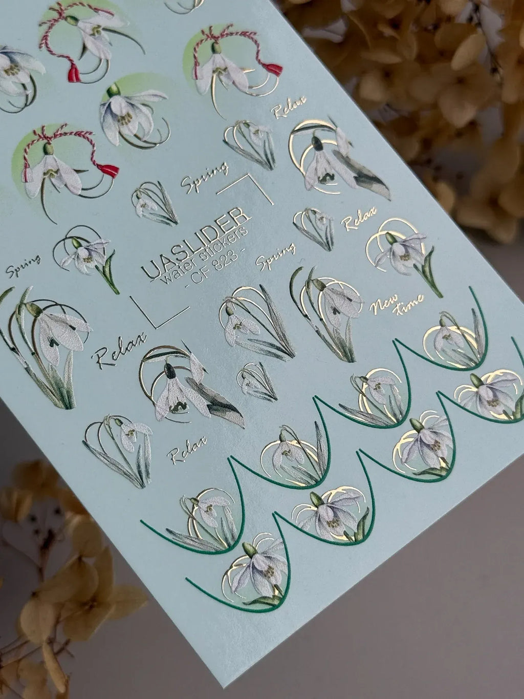 Foil Nail slider decals on any background CF_823