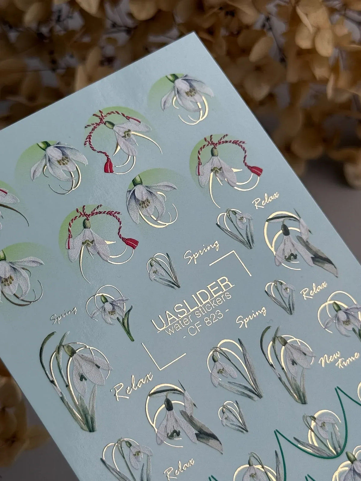 Foil Nail slider decals on any background CF_823