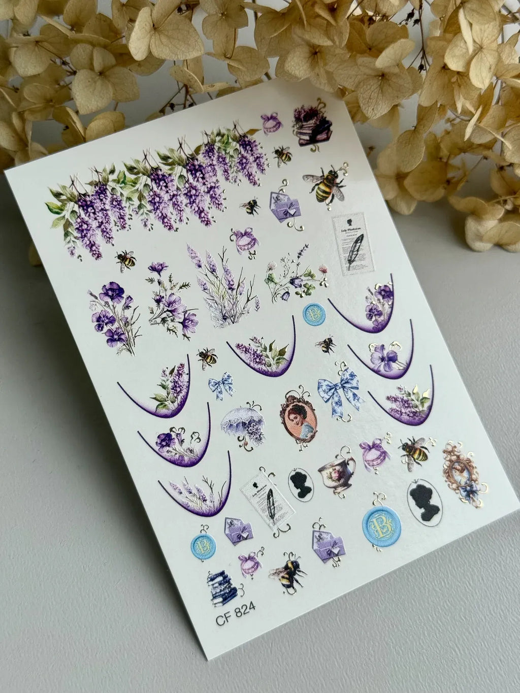 Foil Nail slider decals on any background CF_824