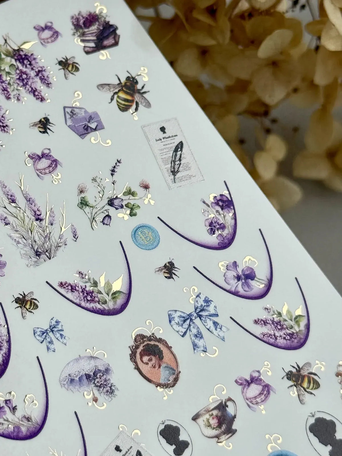 Foil Nail slider decals on any background CF_824