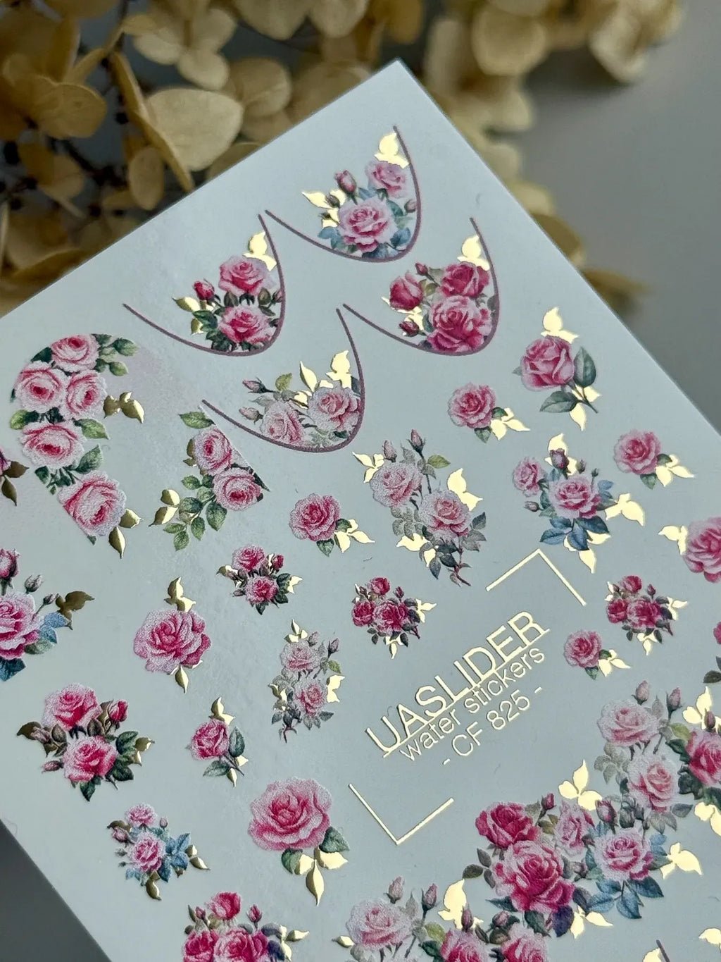 Foil Nail slider decals on any background CF_825