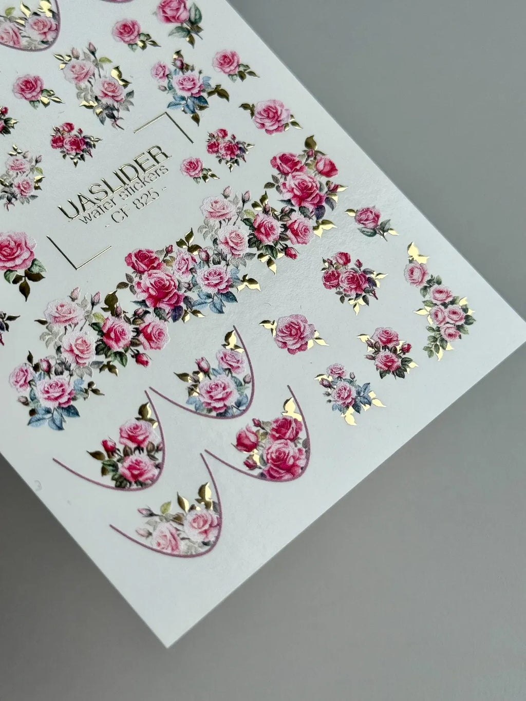 Foil Nail slider decals on any background CF_825