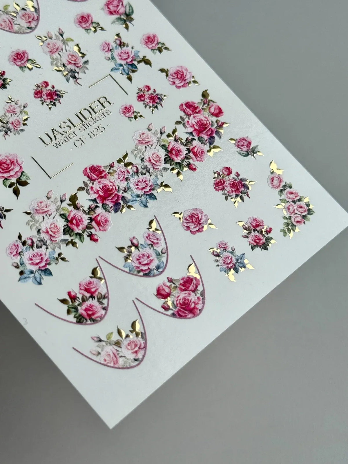 Foil Nail slider decals on any background CF_825