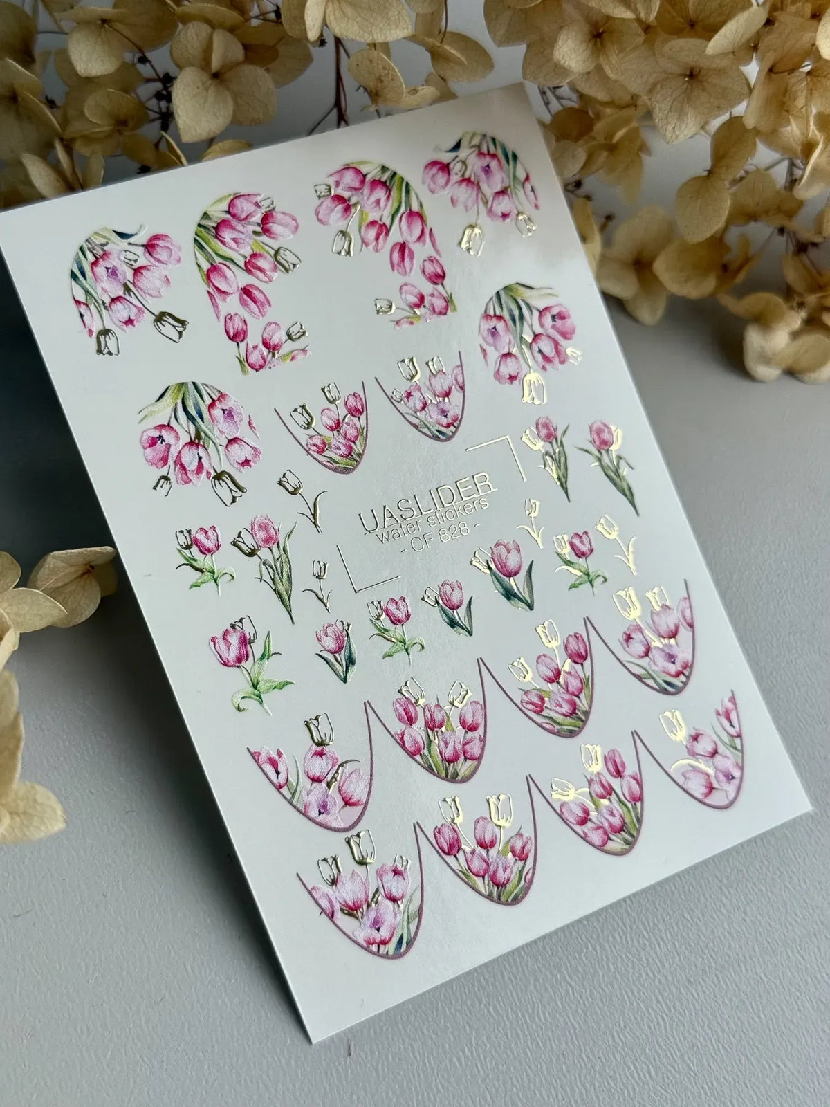 Foil Nail slider decals on any background CF_828