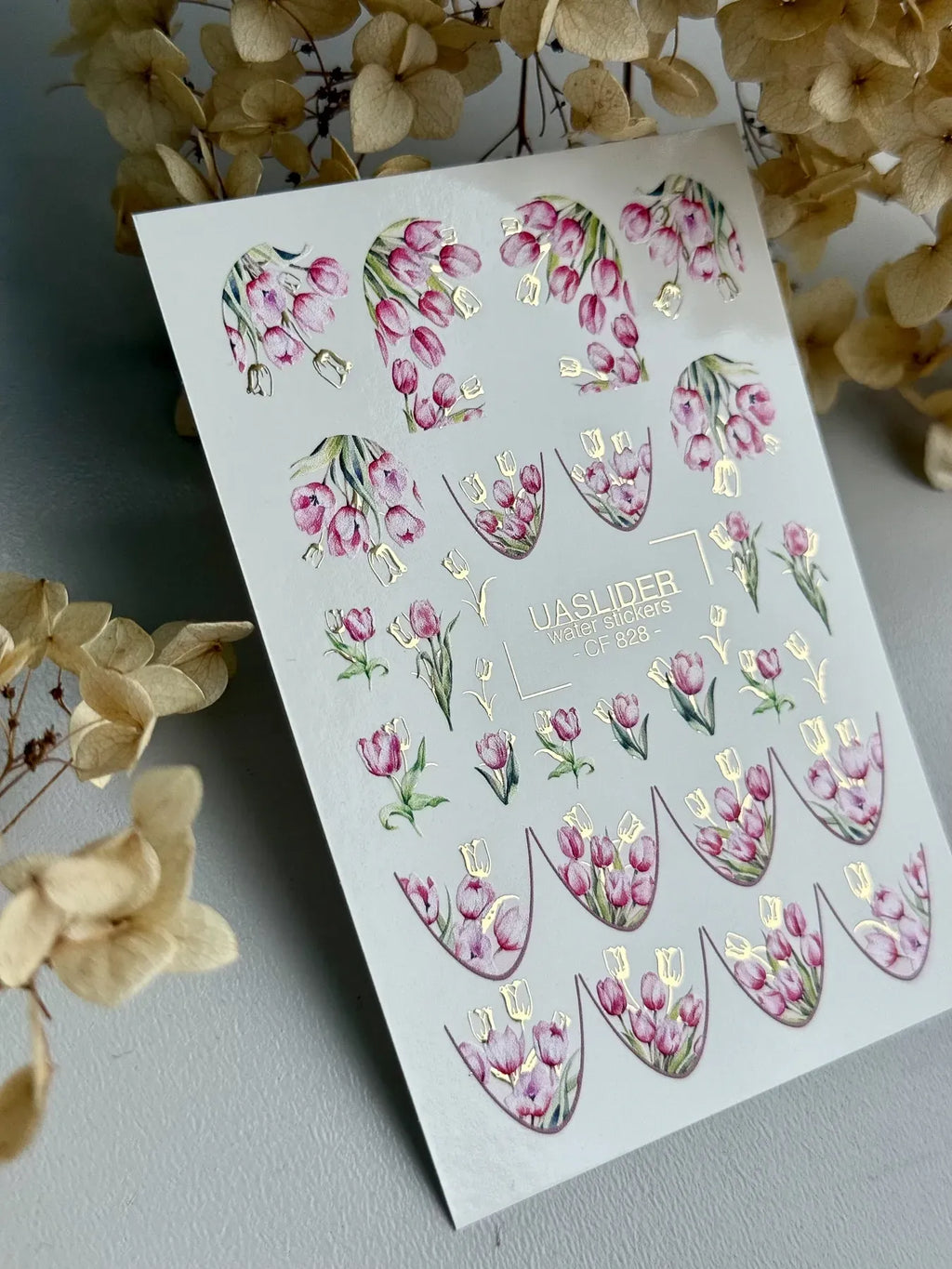Foil Nail slider decals on any background CF_828