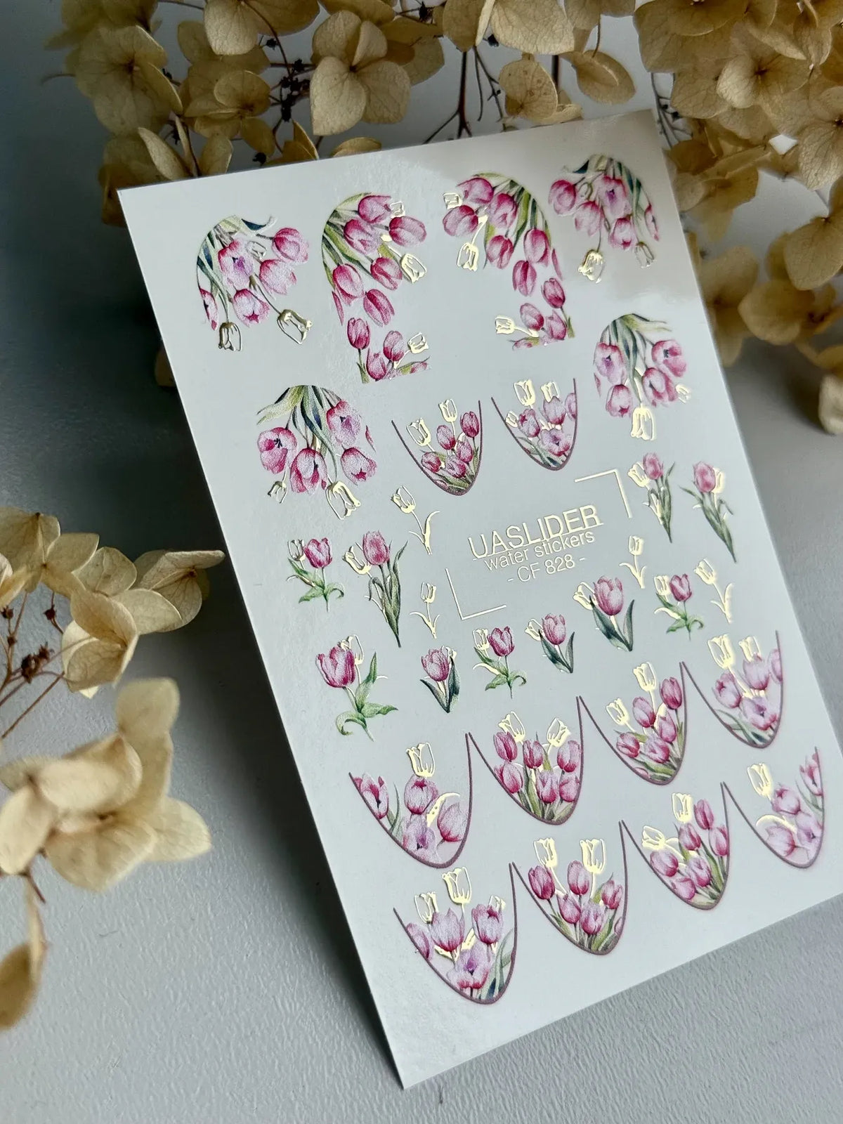 Foil Nail slider decals on any background CF_828