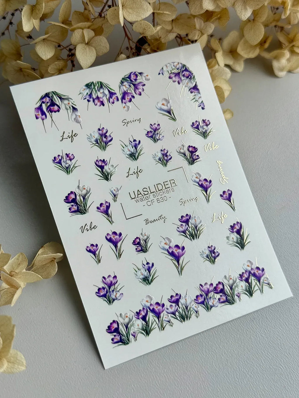 Foil Nail slider decals on any background CF_830