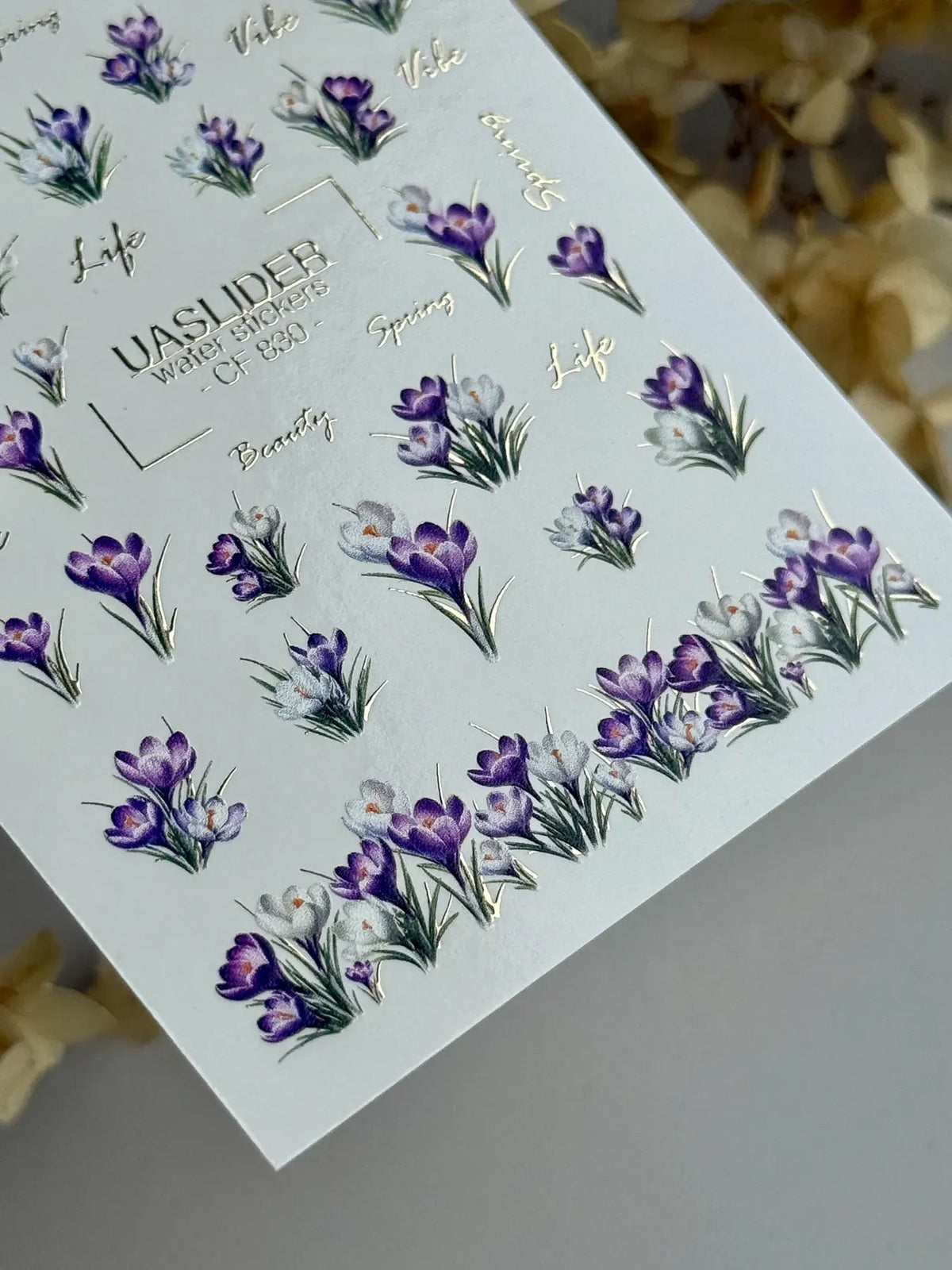 Foil Nail slider decals on any background CF_830