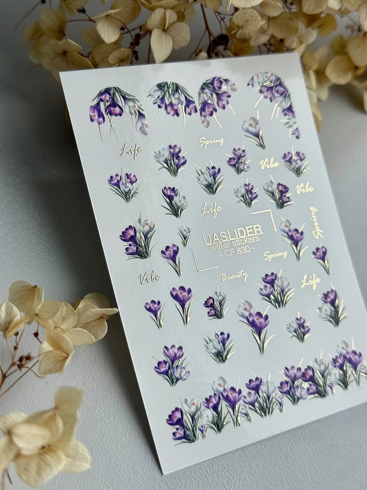 Foil Nail slider decals on any background CF_830