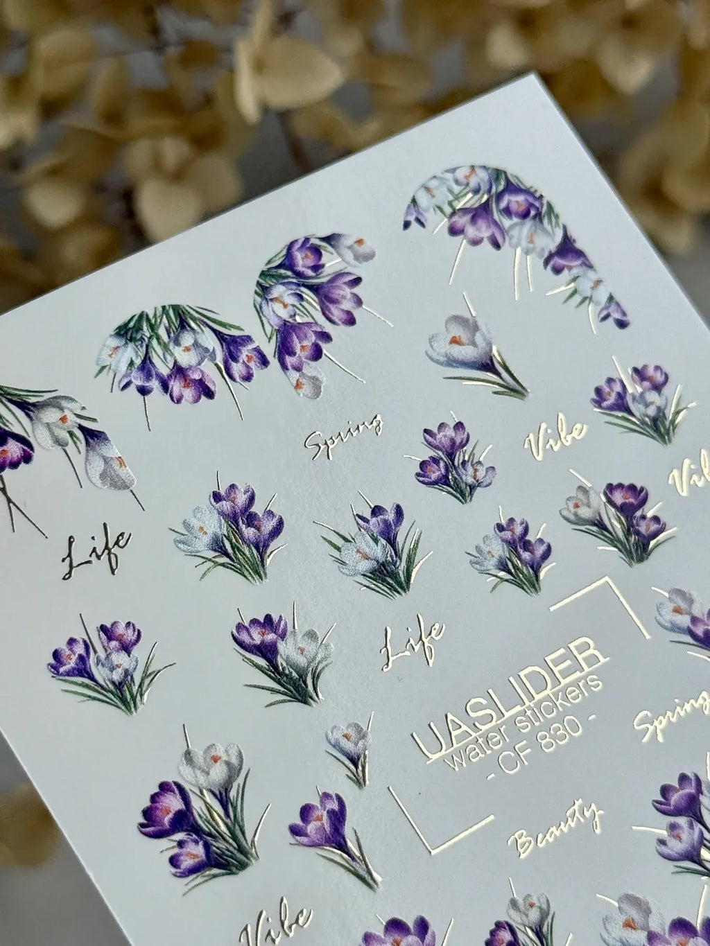Foil Nail slider decals on any background CF_830