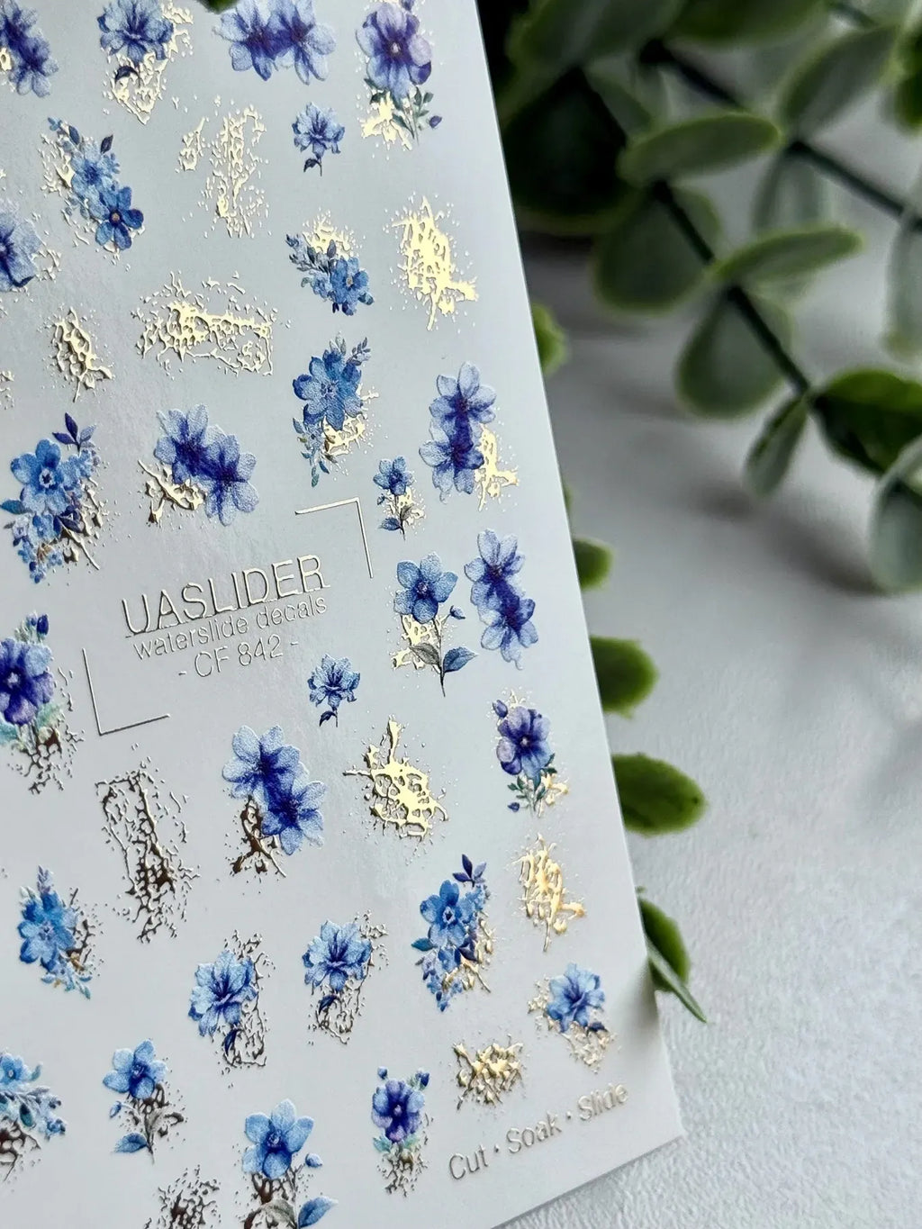 Foil Nail slider decals on any background CF_842