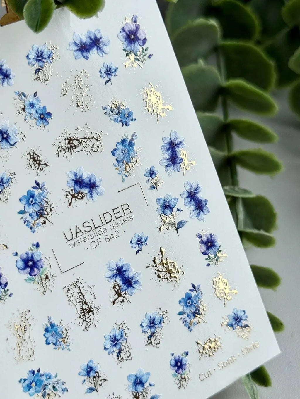 Foil Nail slider decals on any background CF_842