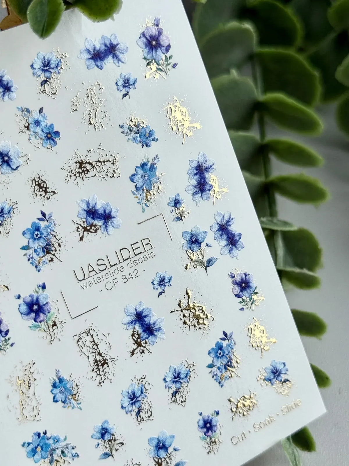 Foil Nail slider decals on any background CF_842