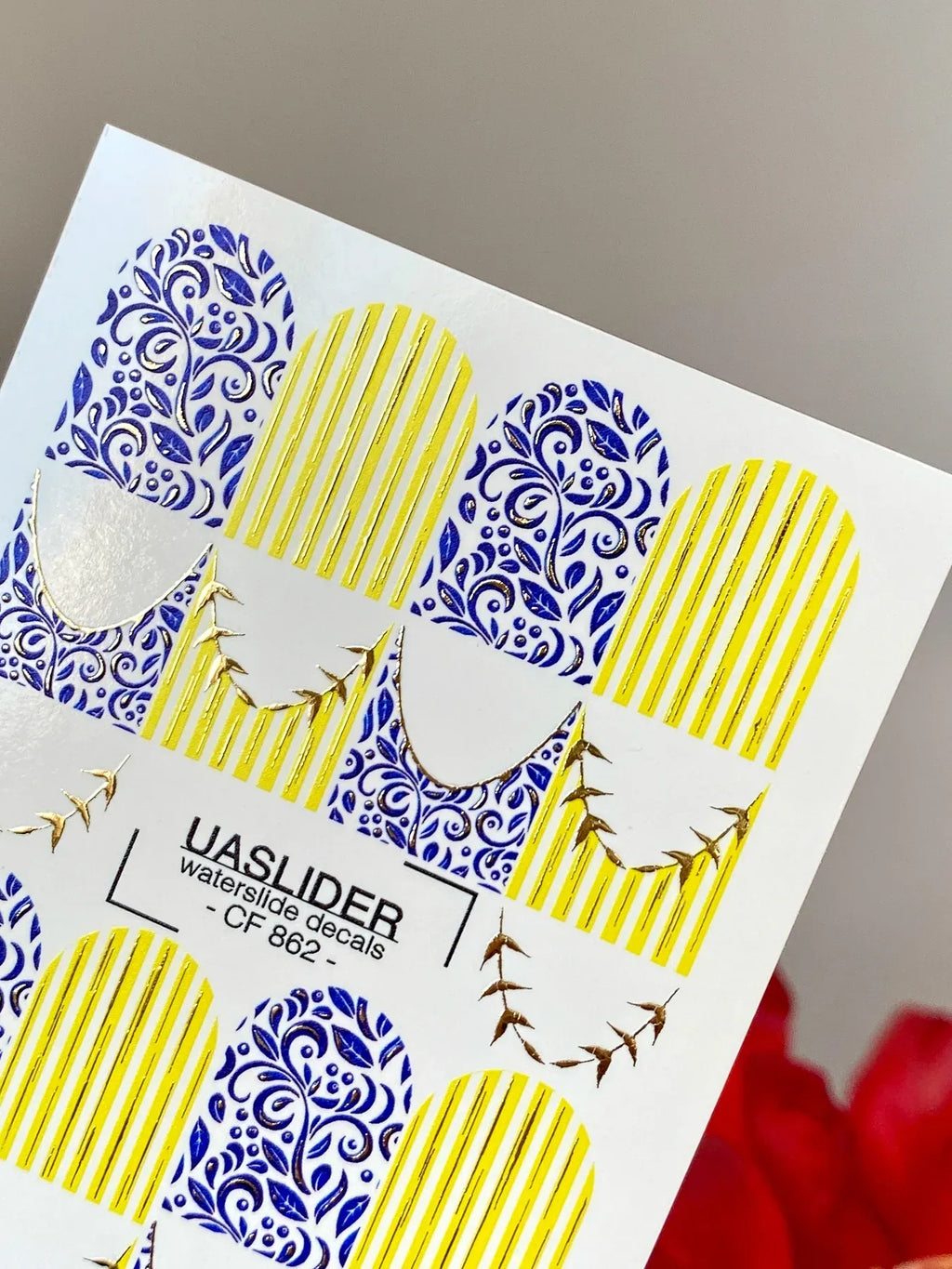 Foil Nail slider decals on any background CF_862