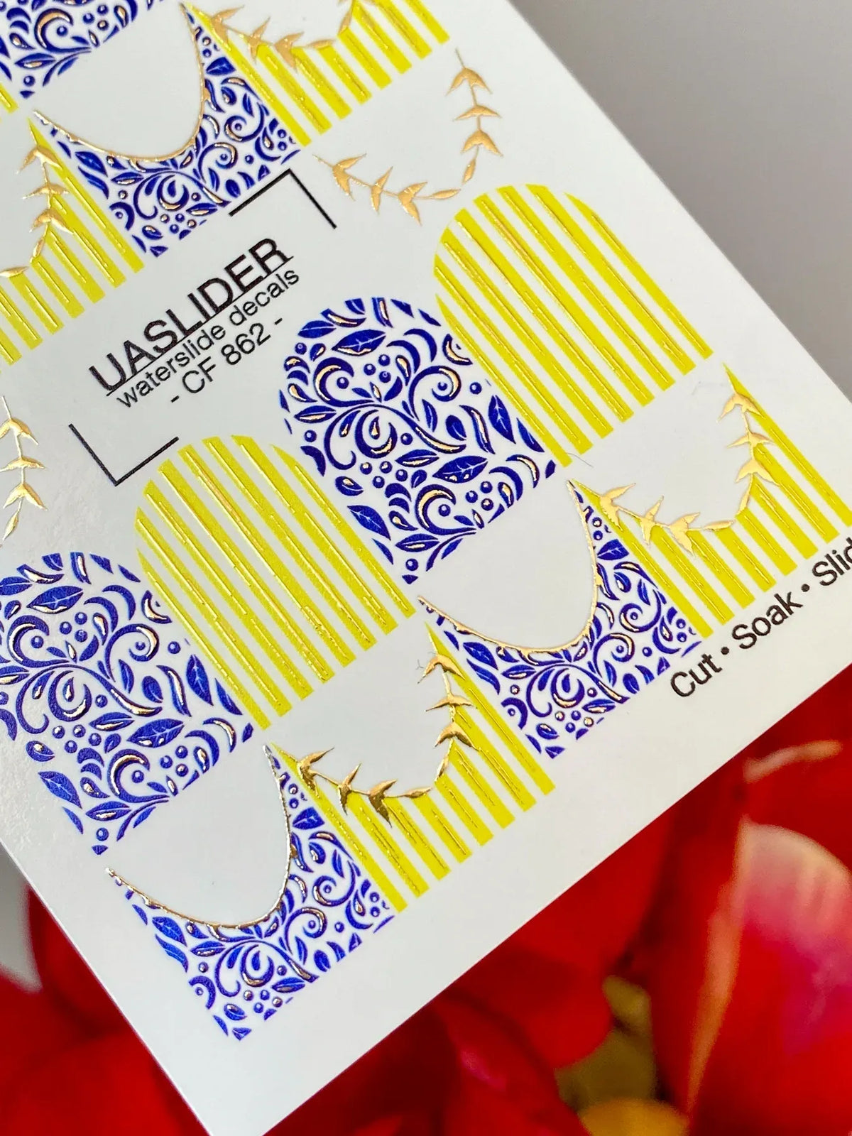 Foil Nail slider decals on any background CF_862