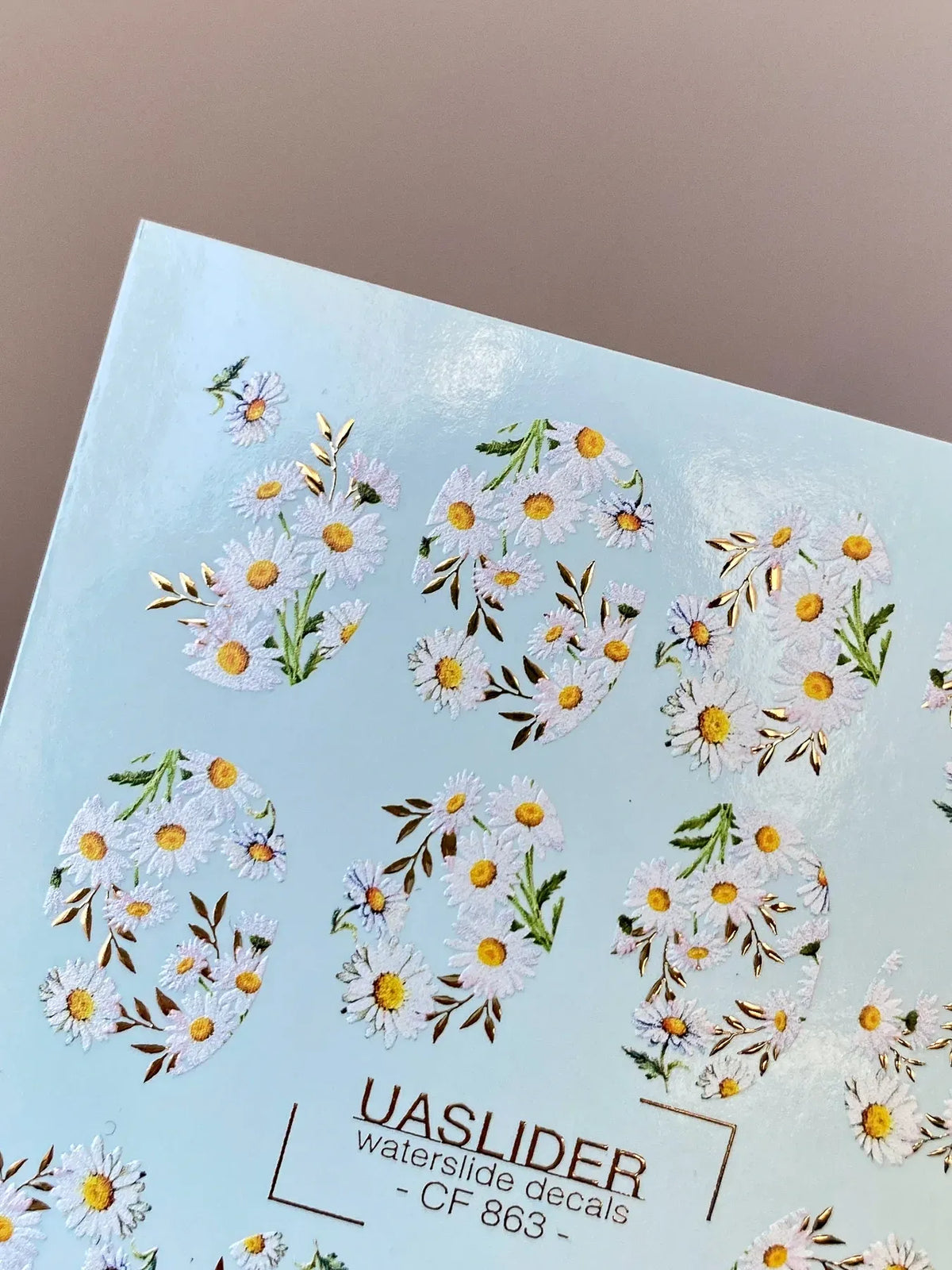 Foil Nail slider decals on any background CF_863