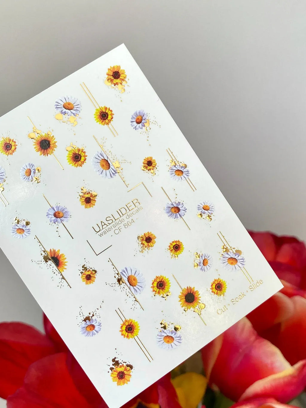 Foil Nail slider decals on any background CF_864