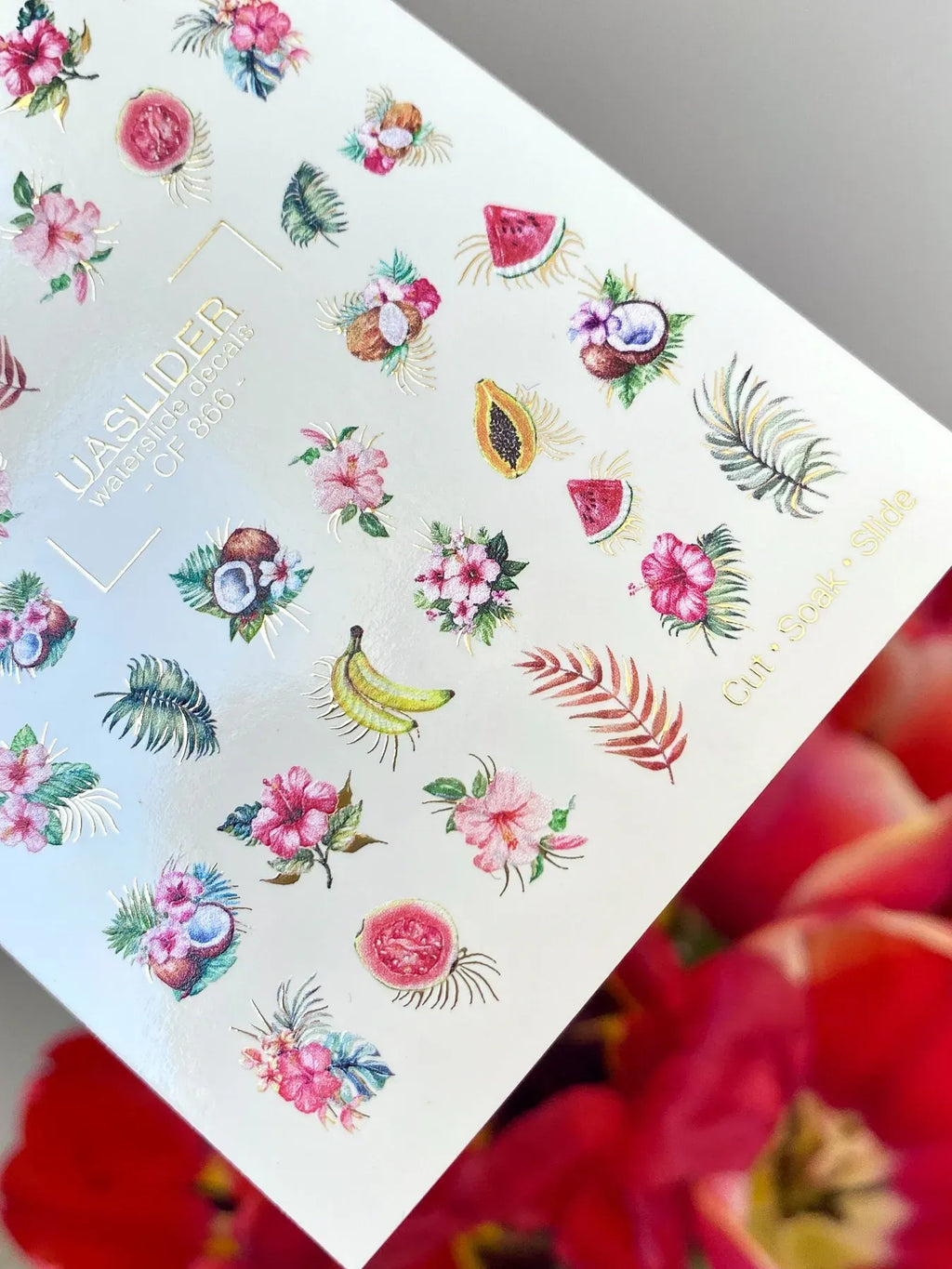 Foil Nail slider decals on any background CF_866