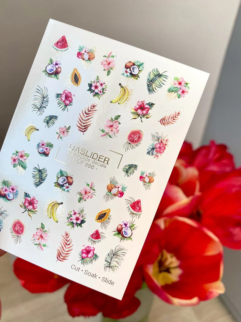 Foil Nail slider decals on any background CF_866