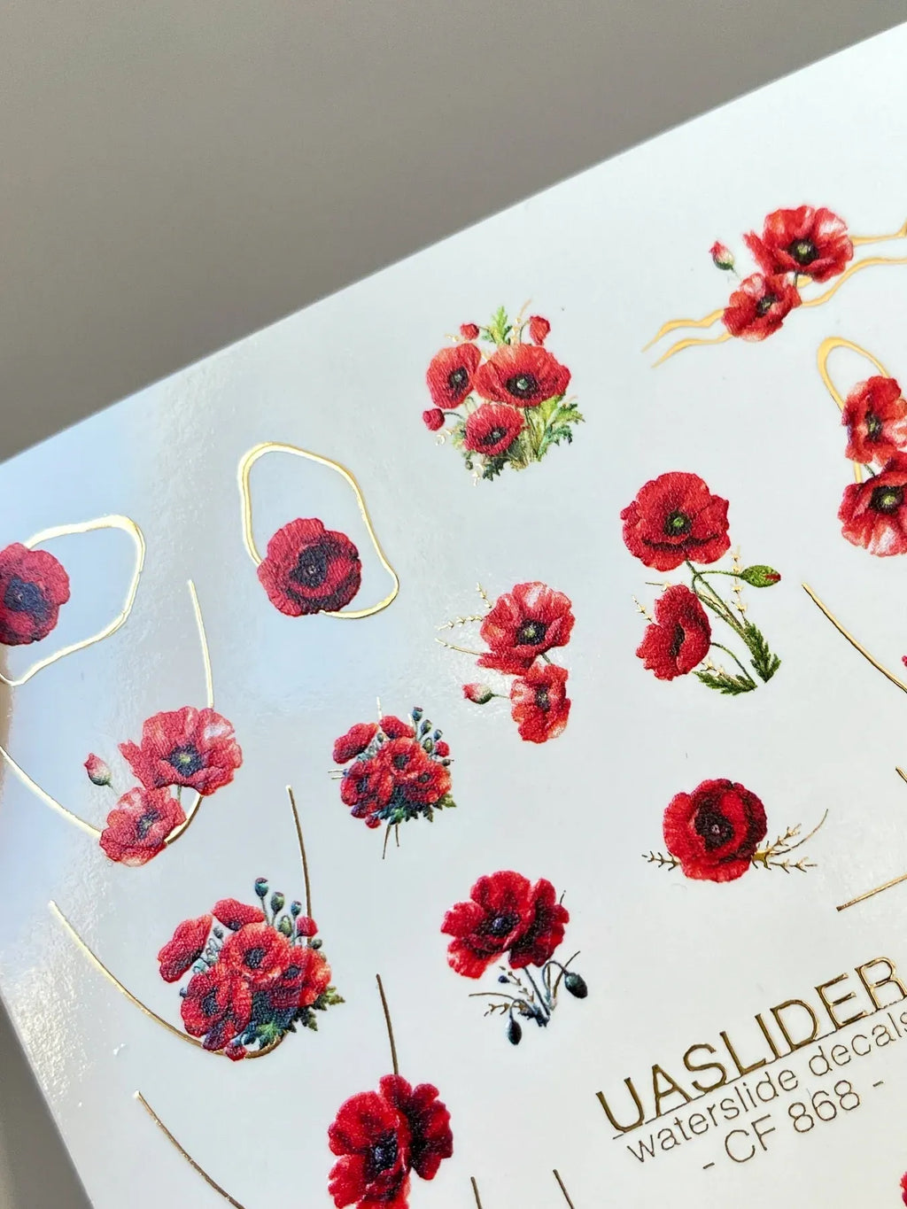 Foil Nail slider decals on any background CF_868