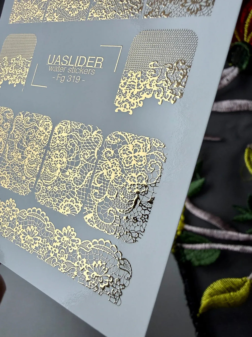 Foil Nail slider decals on any background F_319