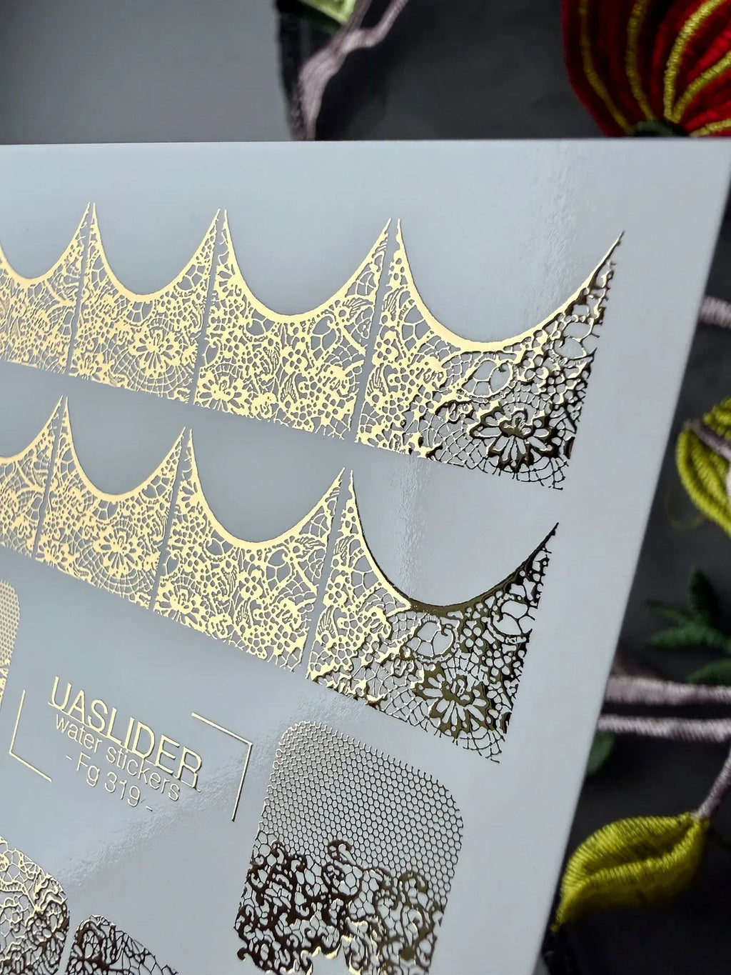 Foil Nail slider decals on any background F_319
