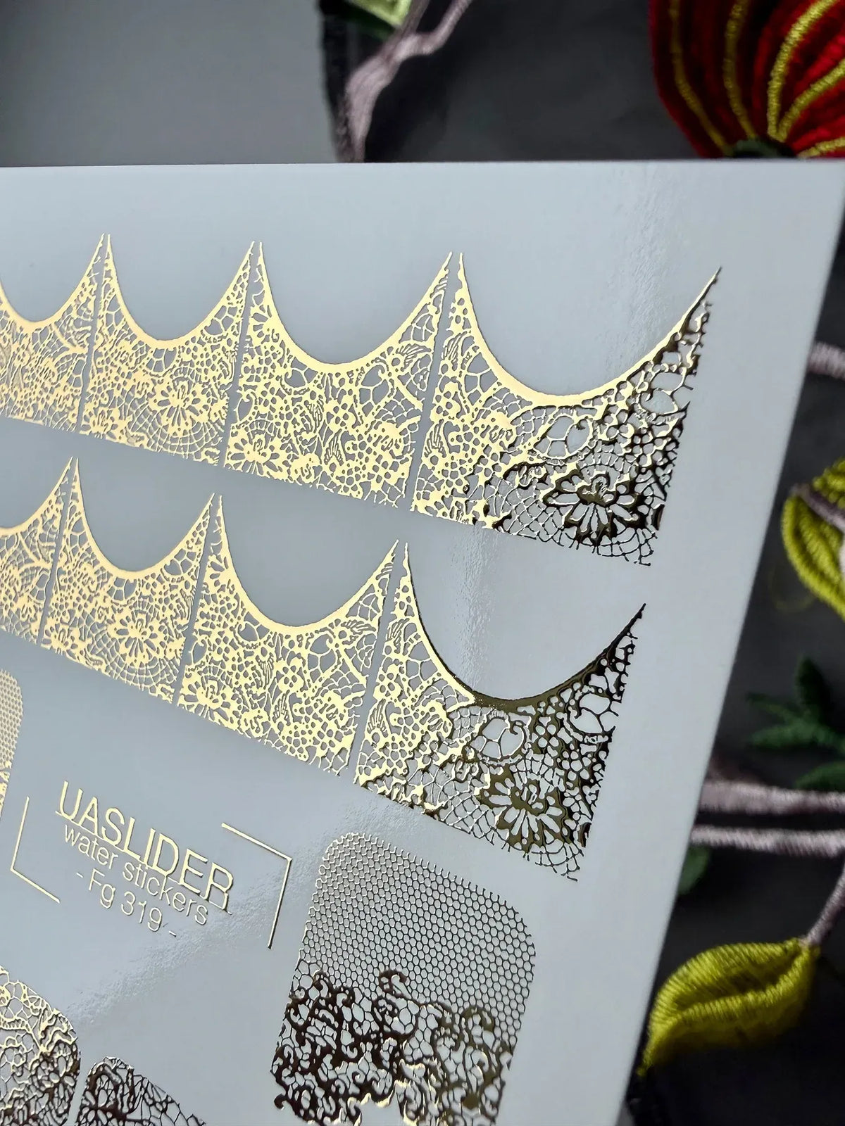 Foil Nail slider decals on any background F_319