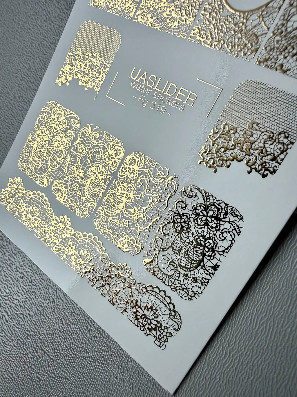 Foil Nail slider decals on any background F_319