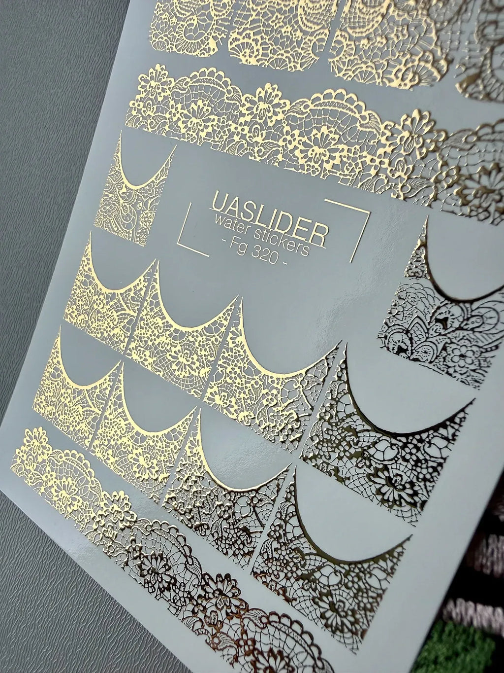 Foil Nail slider decals on any background F_320