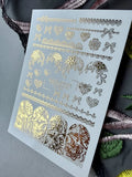 Foil Nail slider decals on any background F_321
