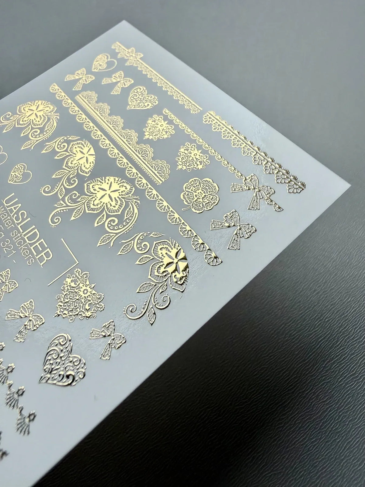 Foil Nail slider decals on any background F_321