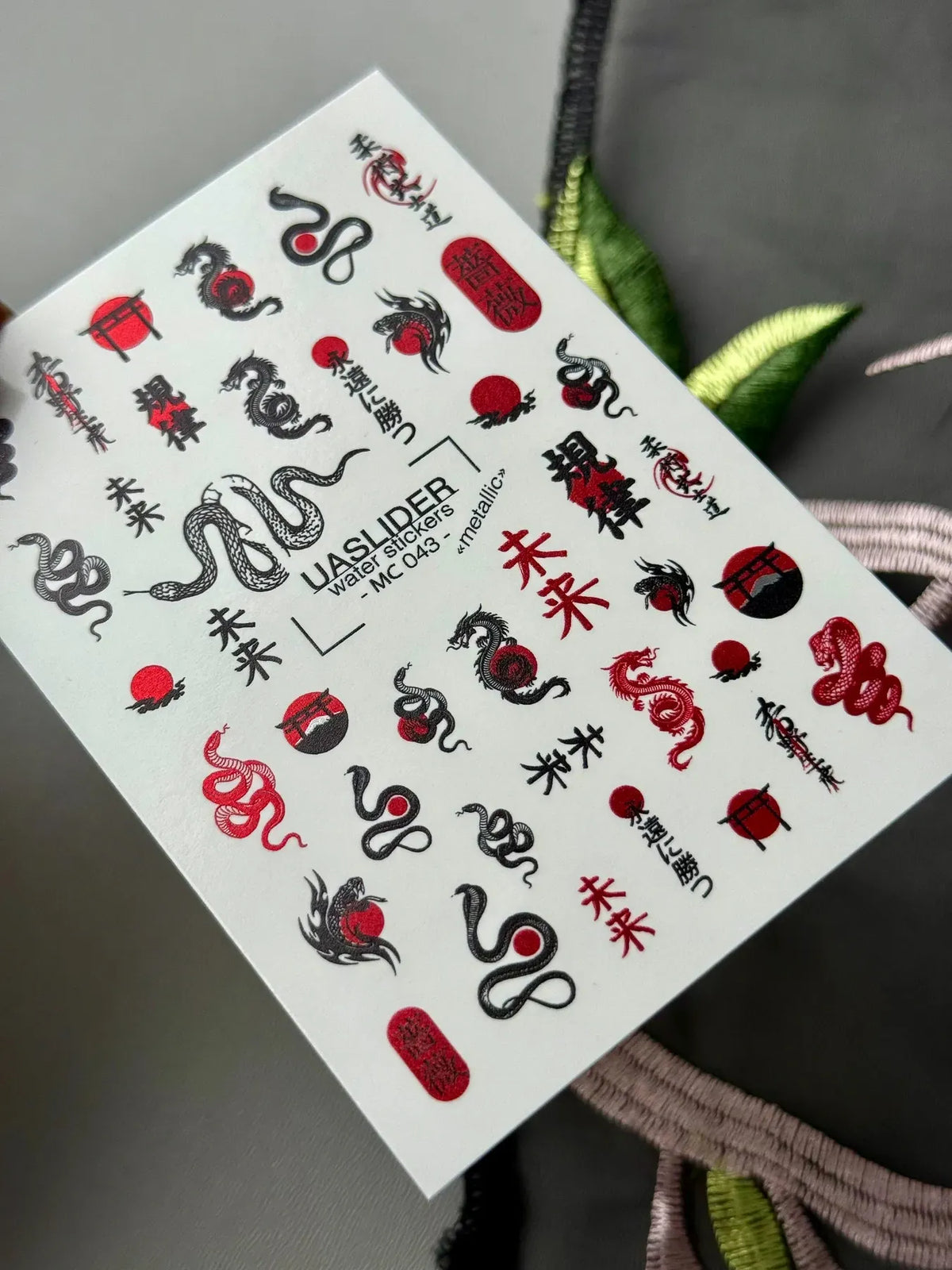 Nail slider decals on any background MC_043