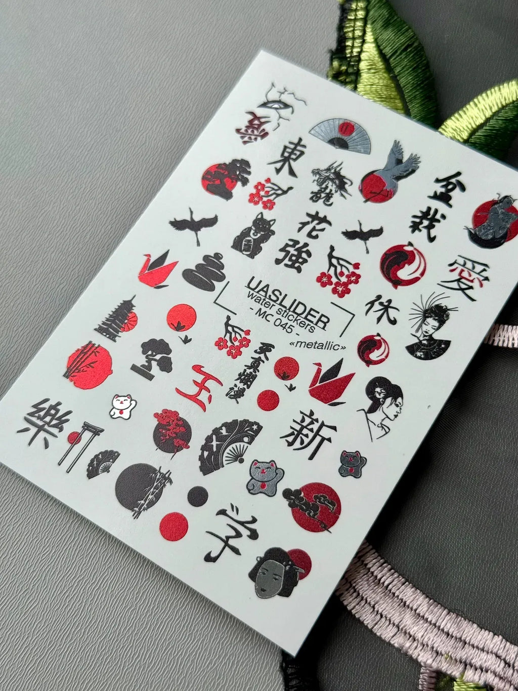Nail slider decals on any background MC_045