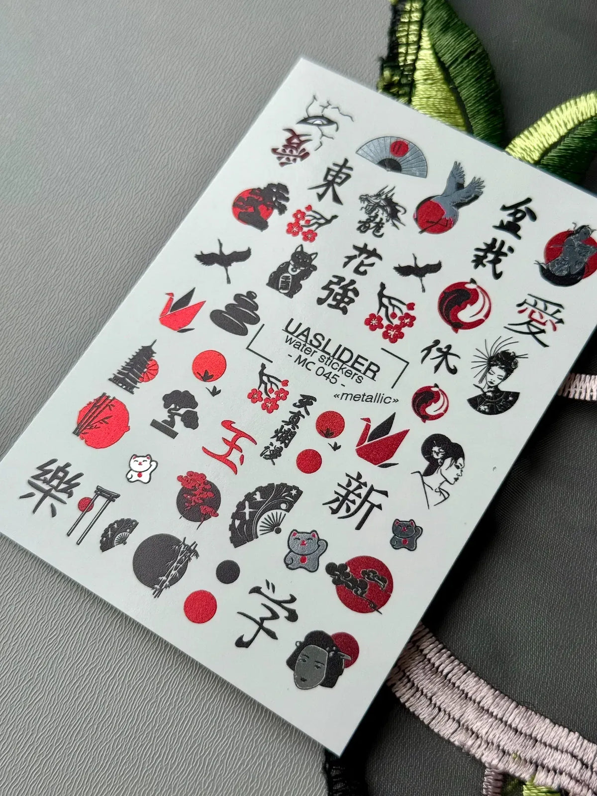 Nail slider decals on any background MC_045